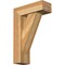 Ekena Millwork Traditional Block Rough Sawn Bracket w/ Offset Brace, Western Red Cedar, 6"W x 16"D x 24"H BKT0604X16X24TRA05RWR - alternate 1